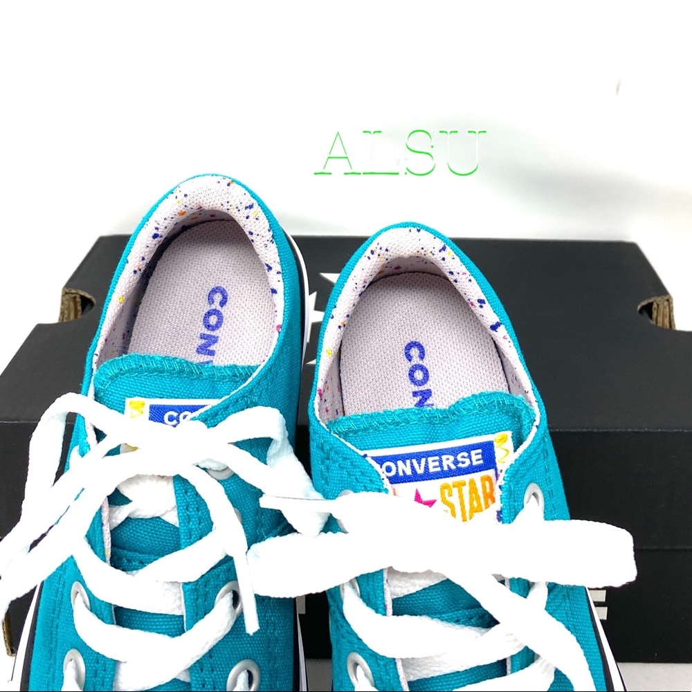 Converse 🔥SALE!🔥 Ctas Madison Low Canvas Turbo Green Shoes Kid’s Size 666374F - Picture 6 of 9